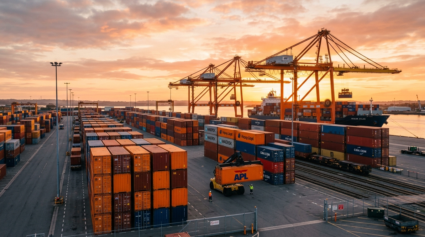 Container Yard Gantry Cranes and Heavy Machinery Logistics